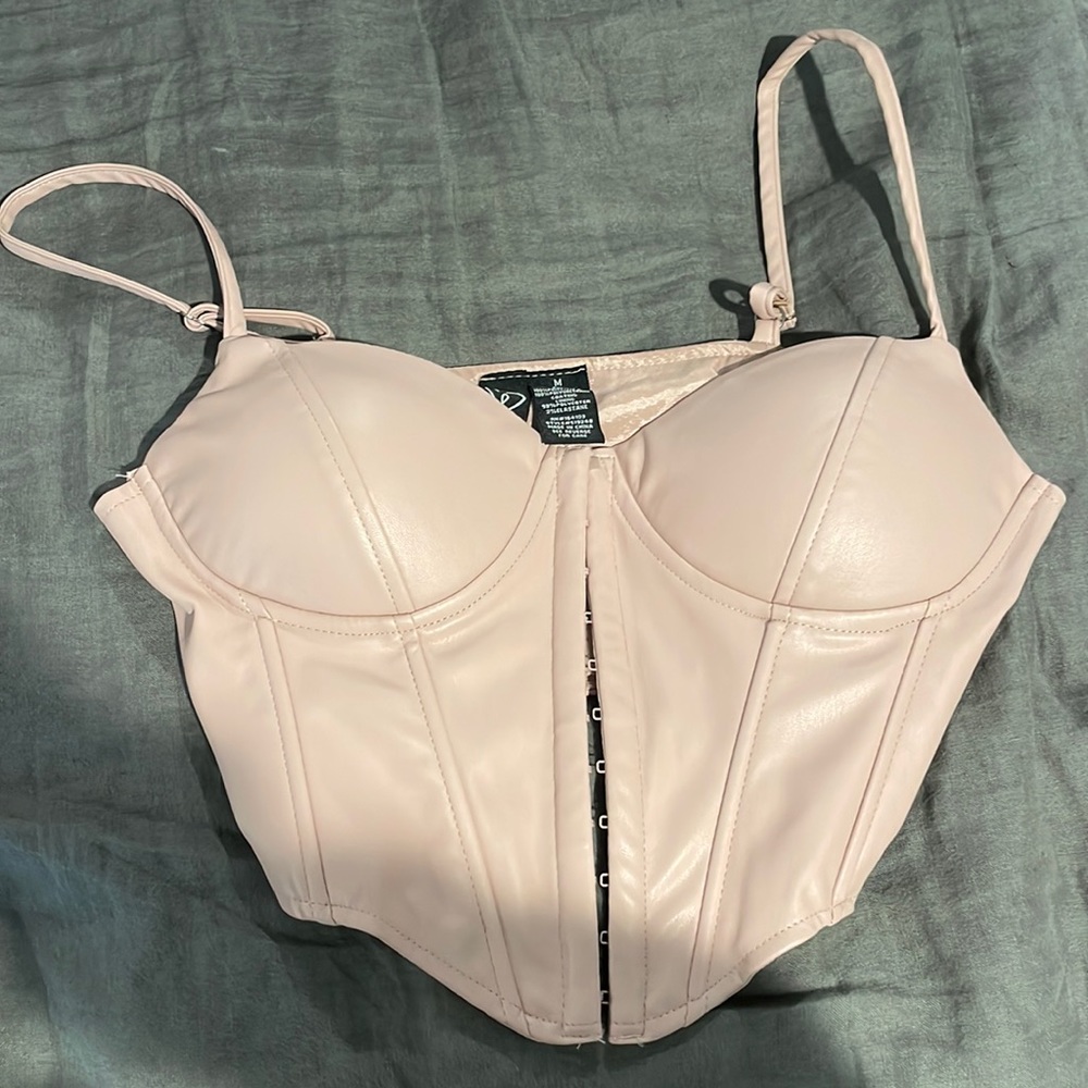 Leather corset top